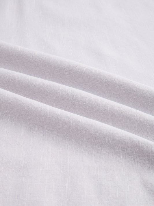 Grey Slub Textured Center Seam Oversized Polo Shirt