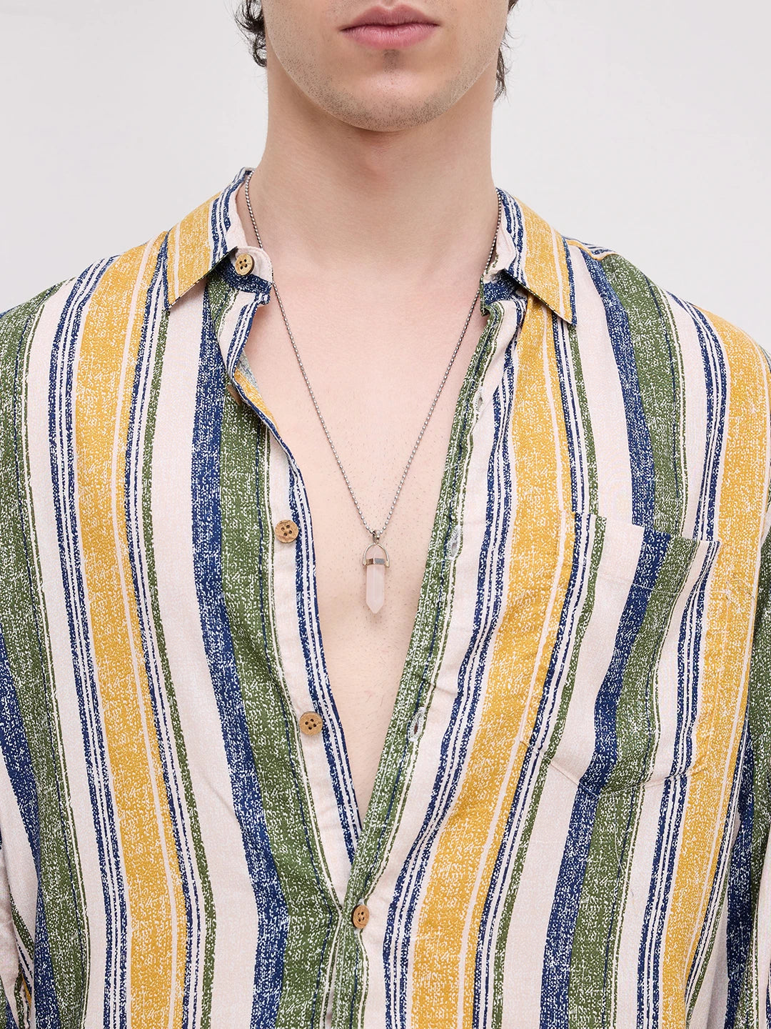 Multicolor Giclée Stripe Shirt