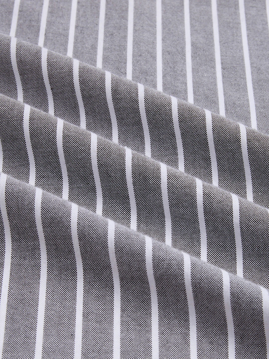 Monochrome Pinstripe Button-Down Collar Oxford Shirt
