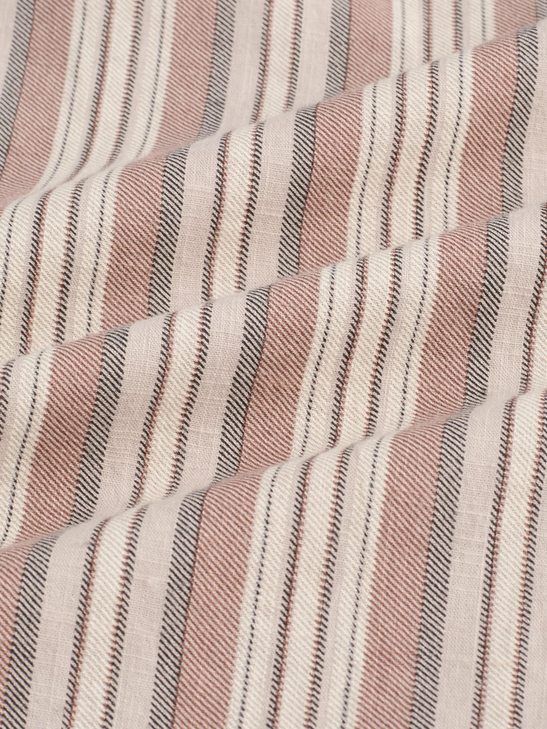 Brown Contrast Striped Wide Leg Trousers
