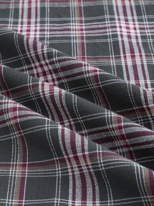 Green & Maroon Tartan Checkered Shirt