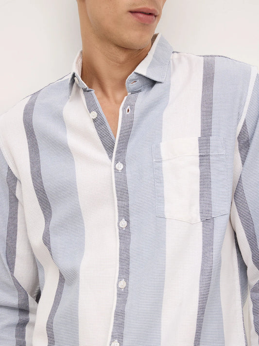 Classic Dual Tone Broad Stripes Shirt