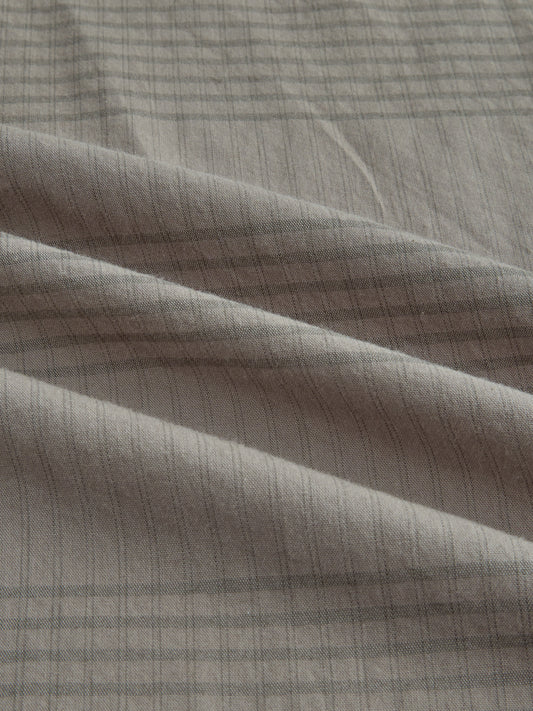 Olive Horizontal Striped Boxy Fit Crop Shirt