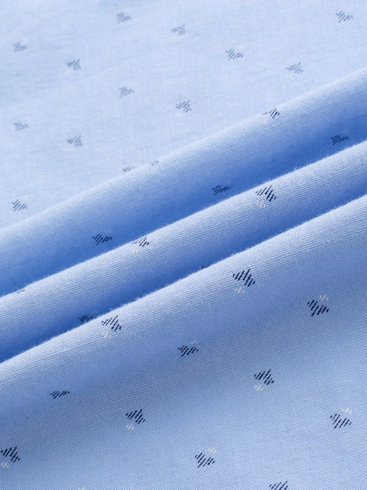 Elegant Blue Printed Everyday Shirt