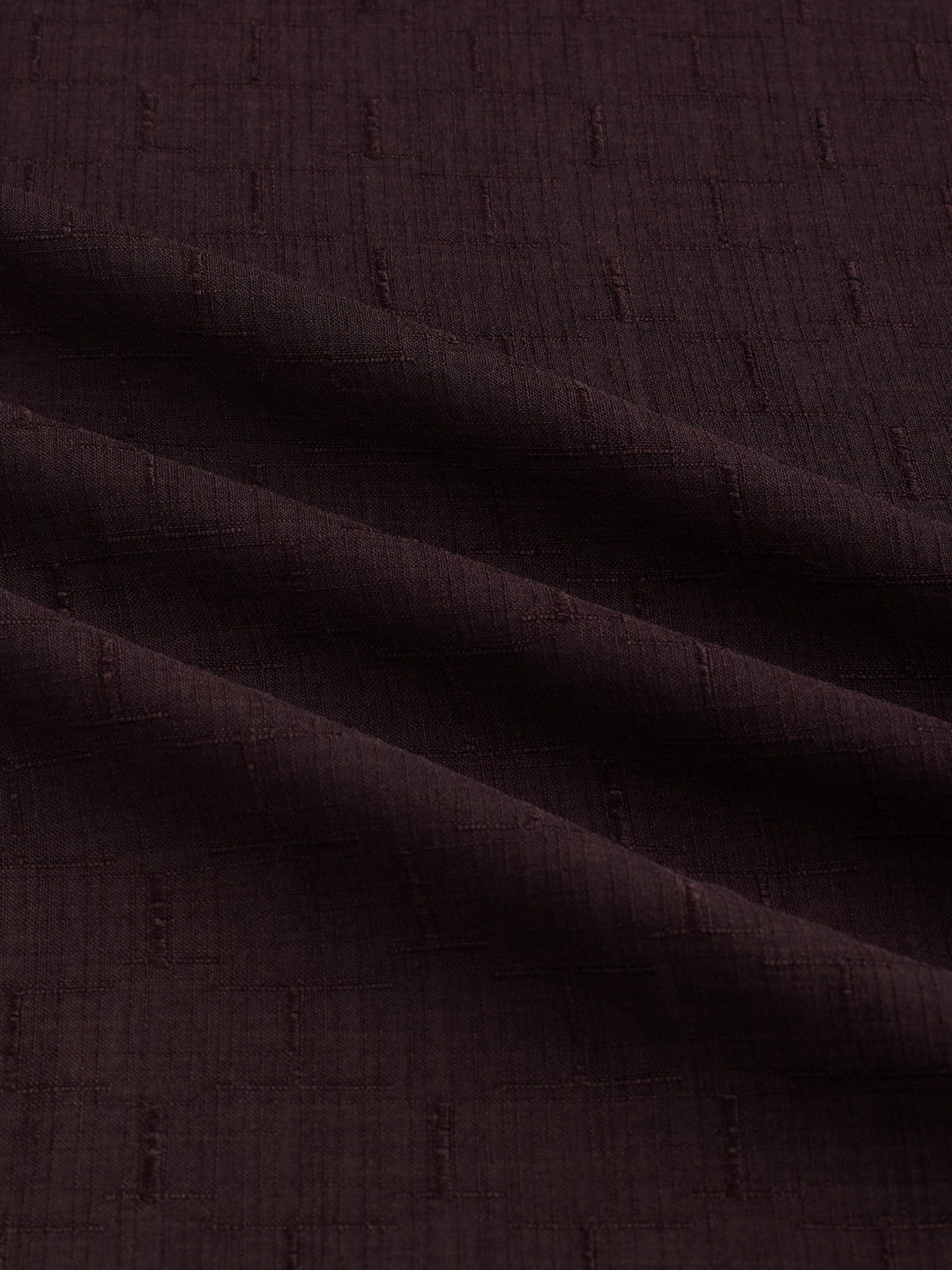 Brunette Brown Slub Textured Shirt