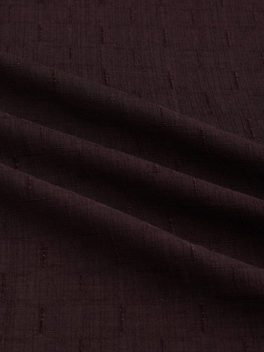 Brunette Brown Slub Textured Shirt