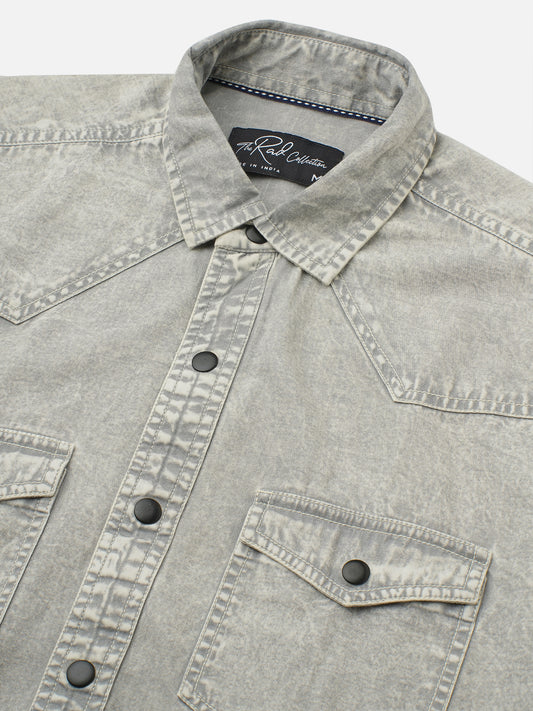 Greystone Acid Wash Double Pocket Shirt