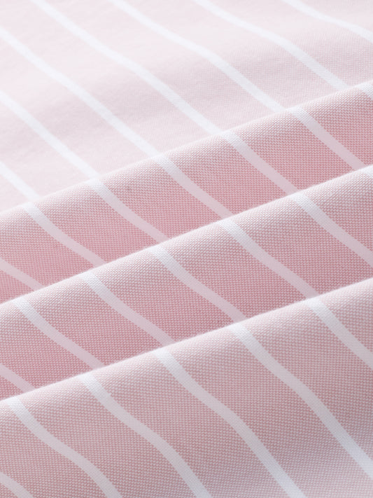 Pink Candy Striped Button-Down Collar Oxford Shirt