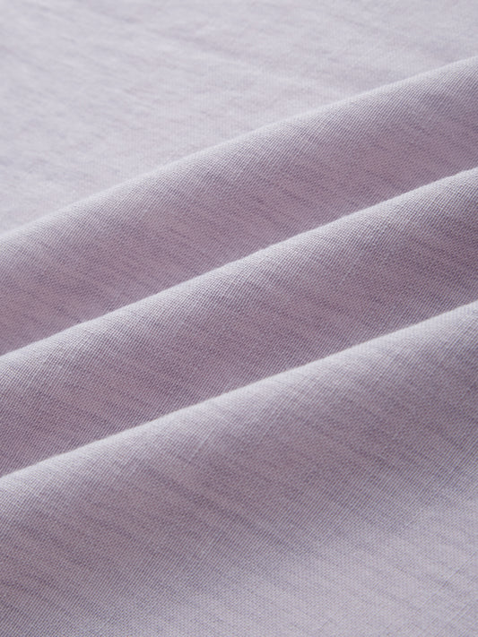 Soft Lilac Smooth Weave Boxy Fit Crop Shirt