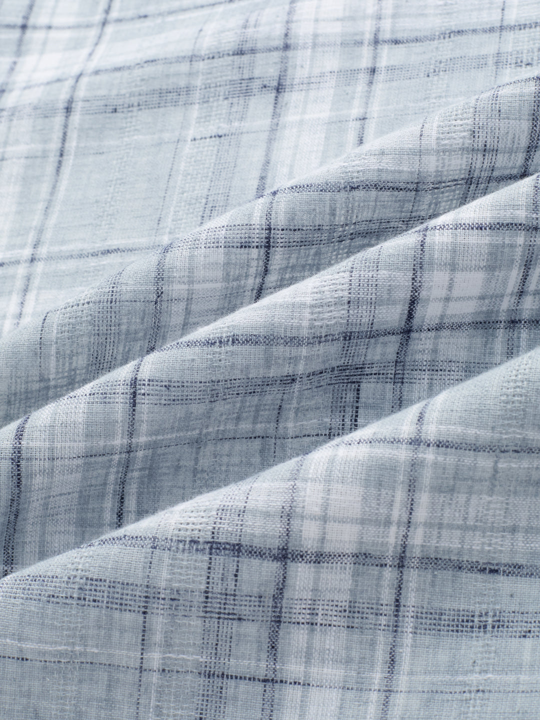 Blue Mist Plaid Checks Jacquard Shirt