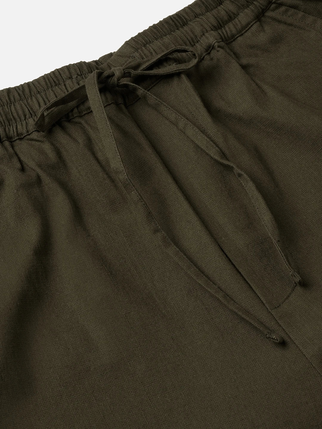 Brunette Brown Slub Weave Straight Fit Trousers