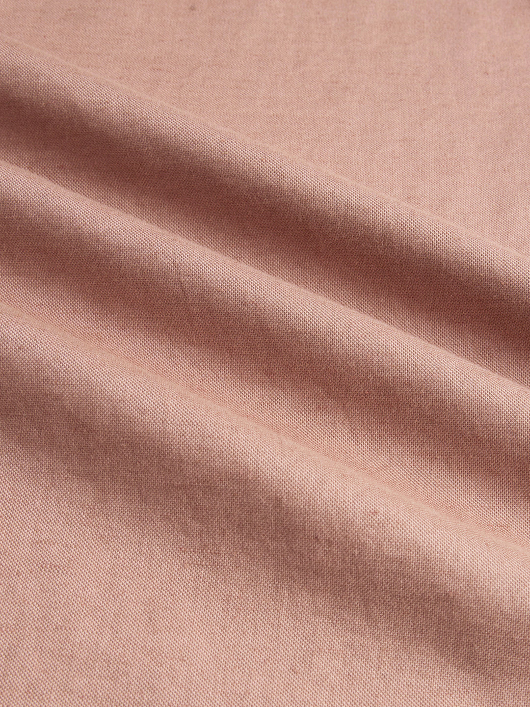 Creamy Coral Peach Button-Down Collar Linen Blend Business Shirt
