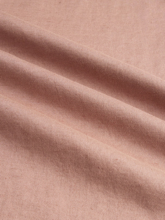 Creamy Coral Peach Button-Down Collar Linen Blend Business Shirt