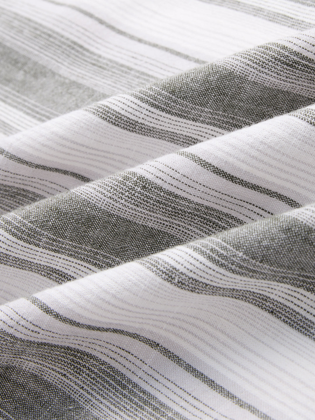 Ash Grey Shadow Striped Linen Blend Shirt