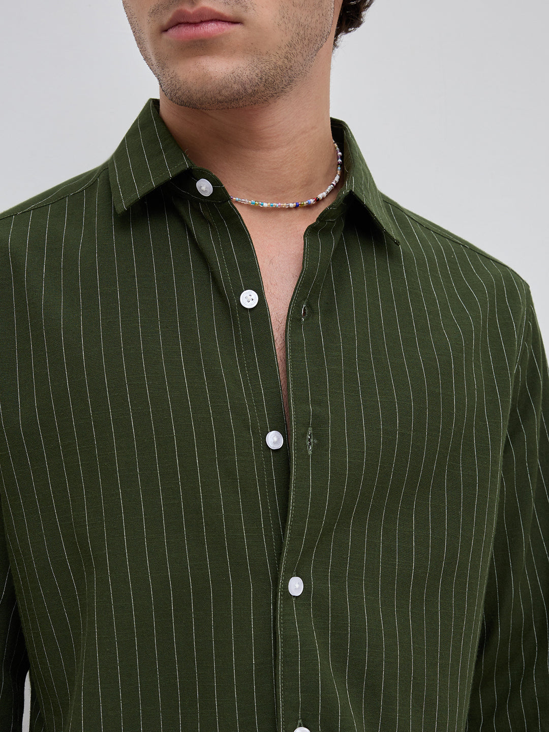 Olive Lane Pinstripe Shirt