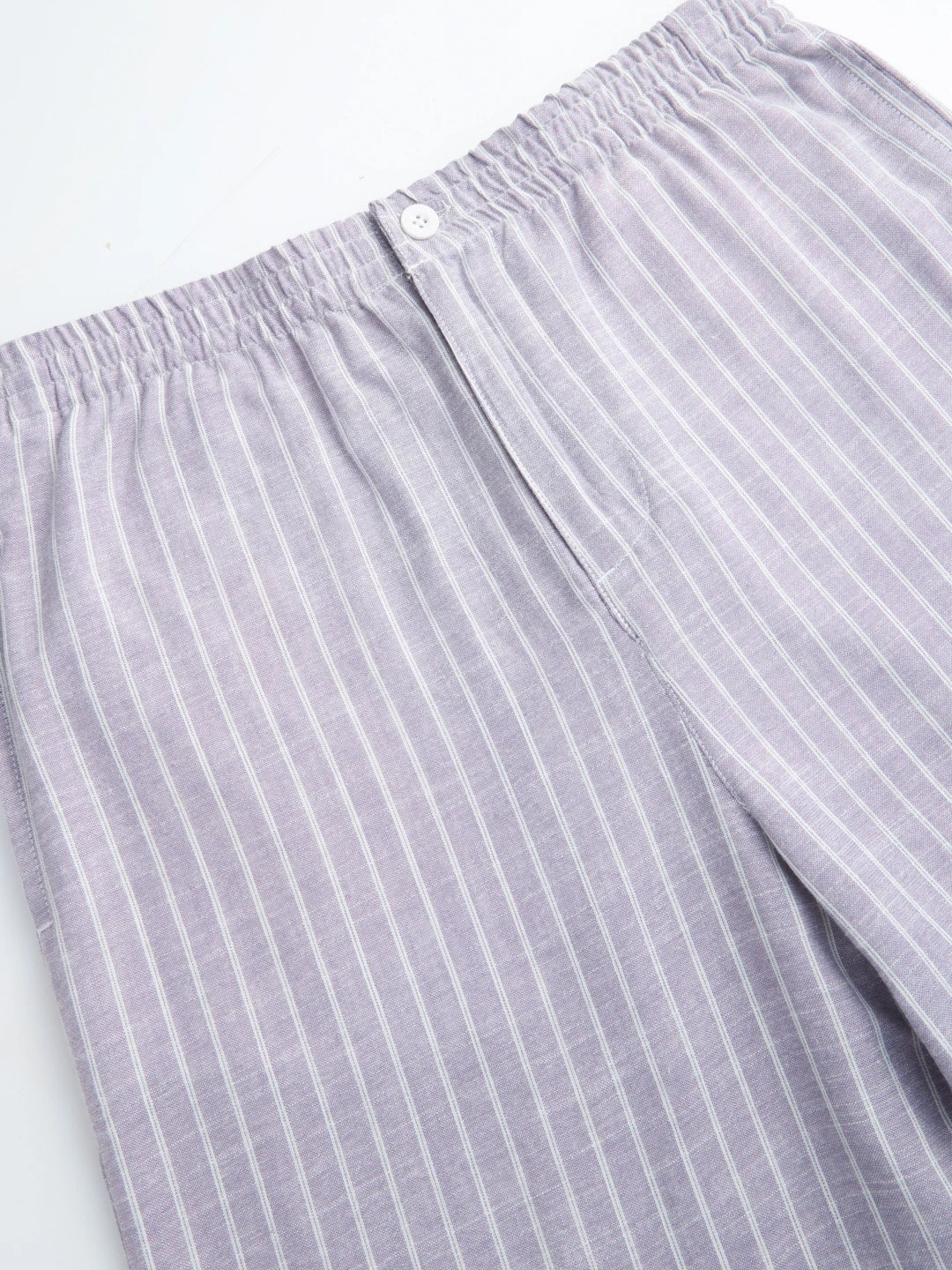Trendy Mauve Striped Wide Leg Trousers