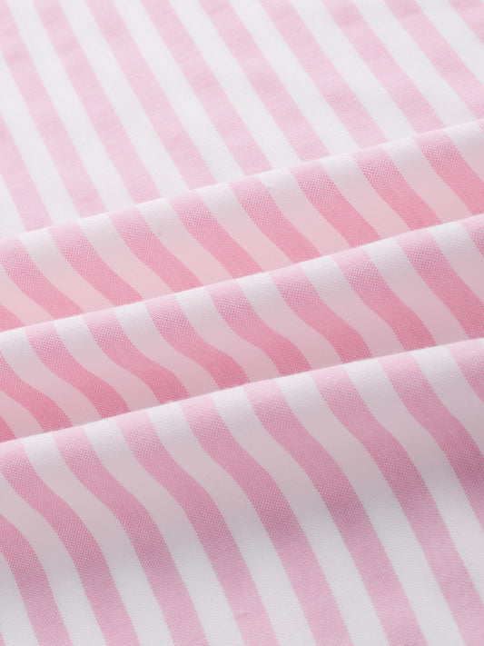 Pink Candy Striped Vacation Shirt