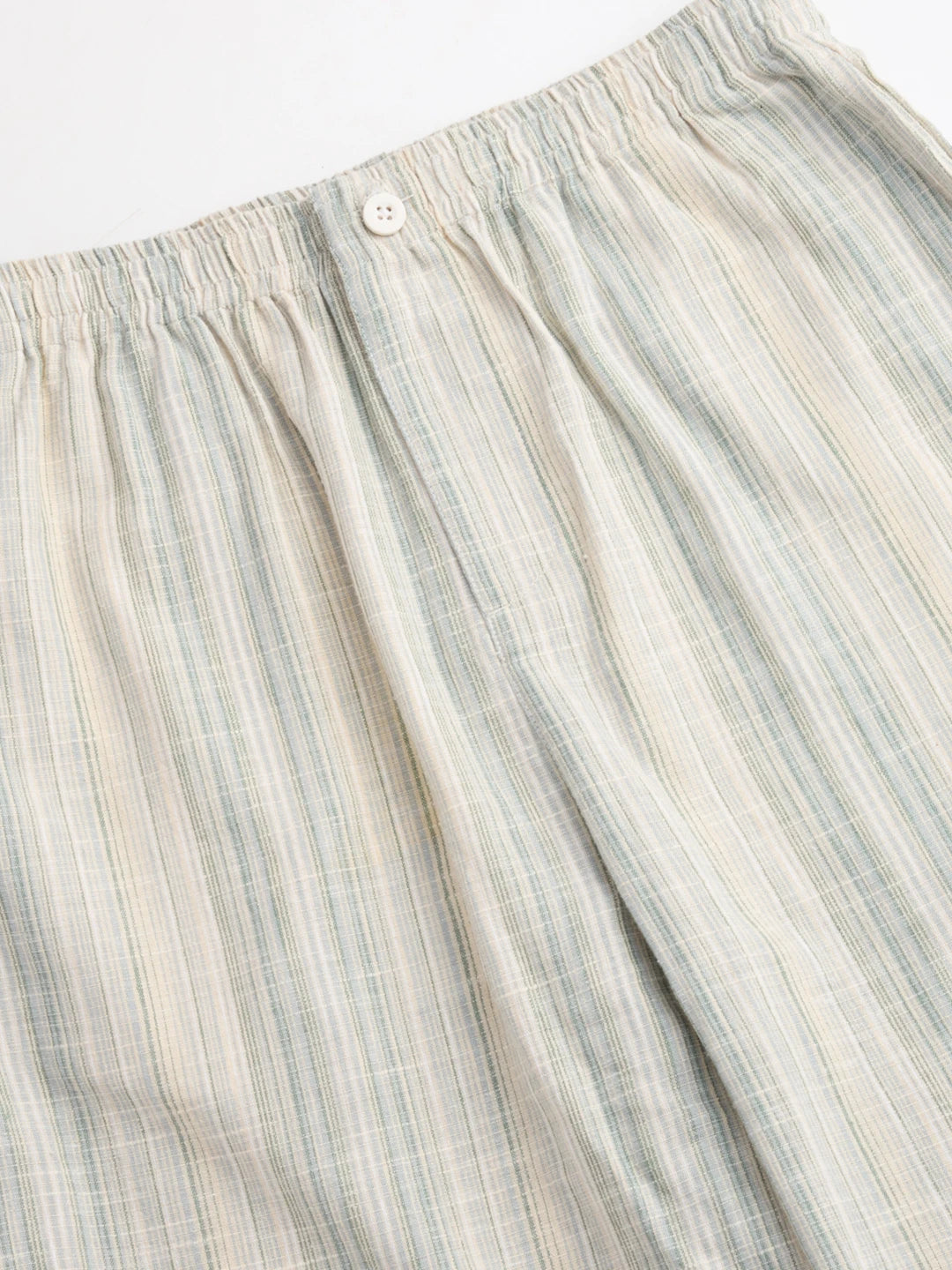 Coastal Breeze Multicolor Slub Striped Wide Leg Trousers