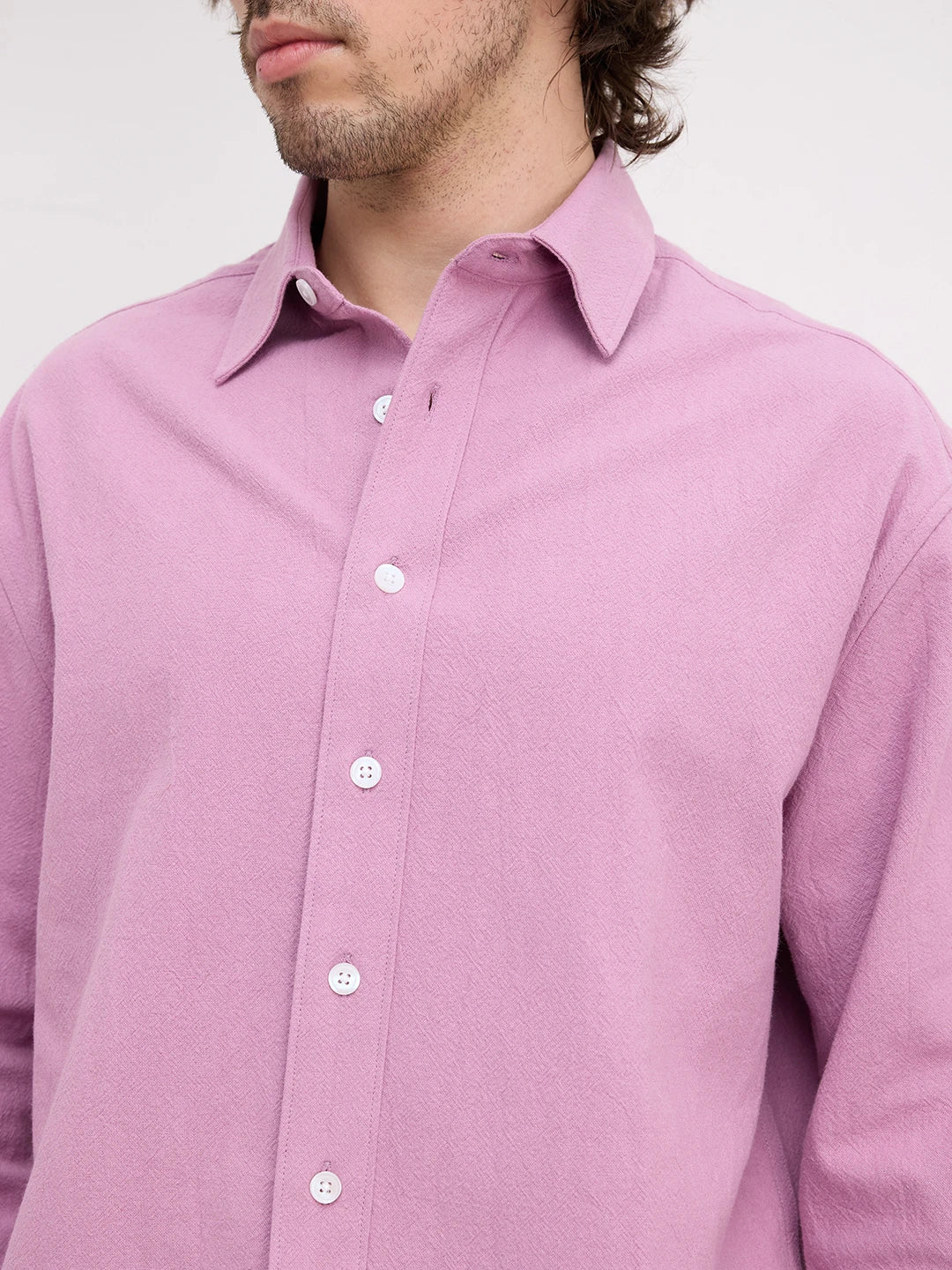 Artisan Orchid Lavender Boxy Fit Crop Shirt