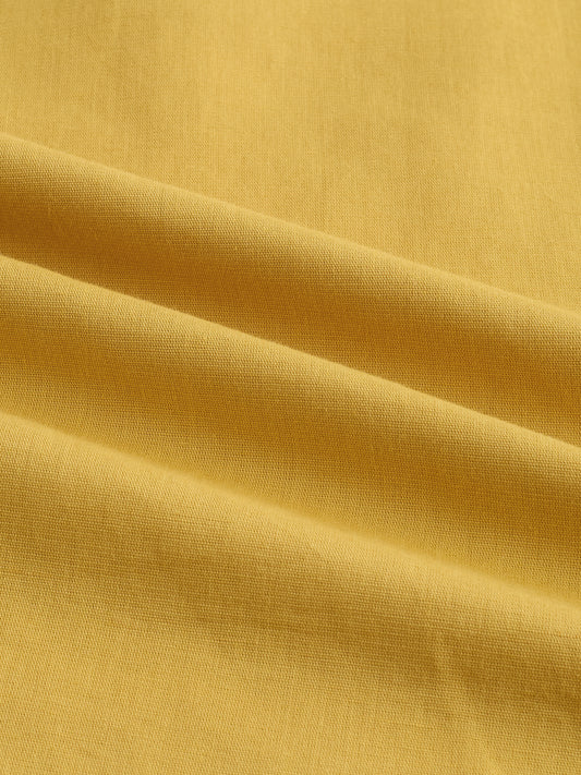 Premium Mustard Yellow Linen Blend Kurta