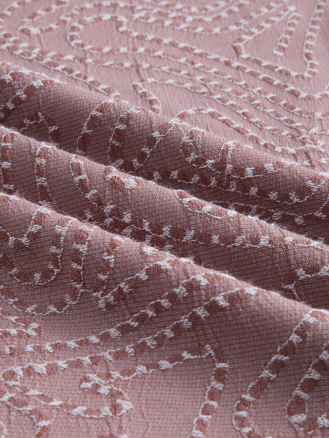 Ornate Brown Thread Flow Raised Stitch Shirt