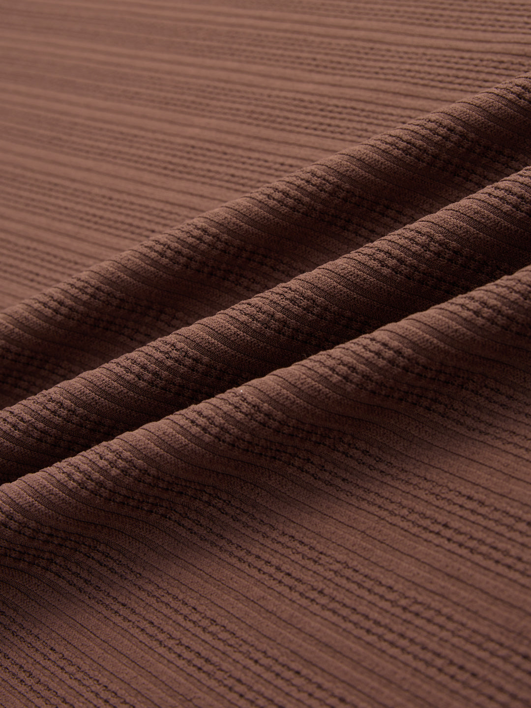 Coffee Brown Fine Weave Knitted Polo Shirt