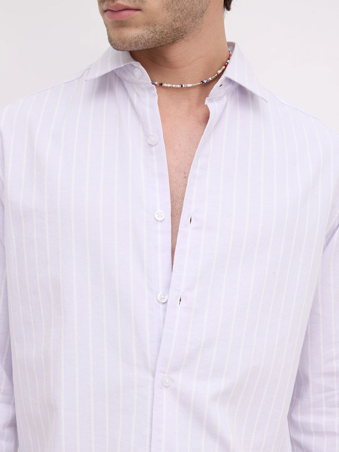 Luxe Lavender Oxford Striped Everyday Shirt