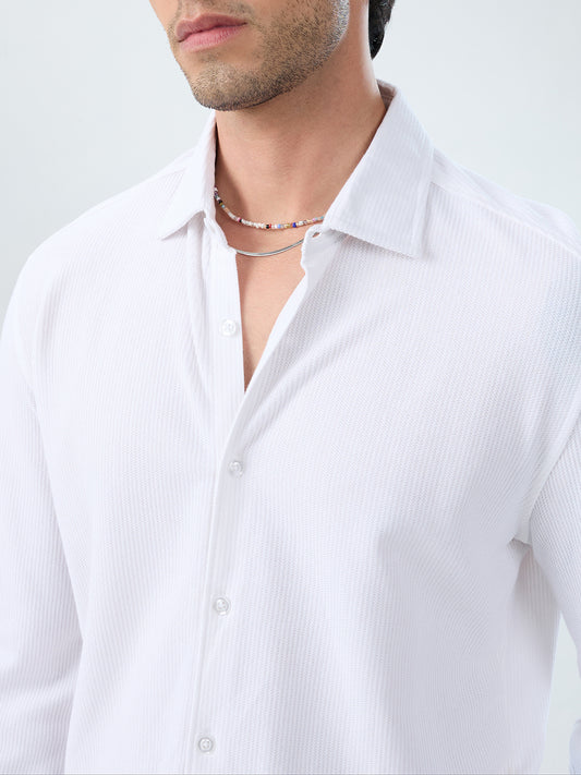 Snow White Everyday Textured Shirt