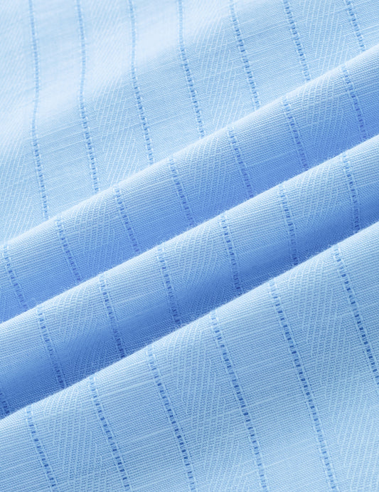 Baby Blue Ladder Striped Subtle Textured Kurta