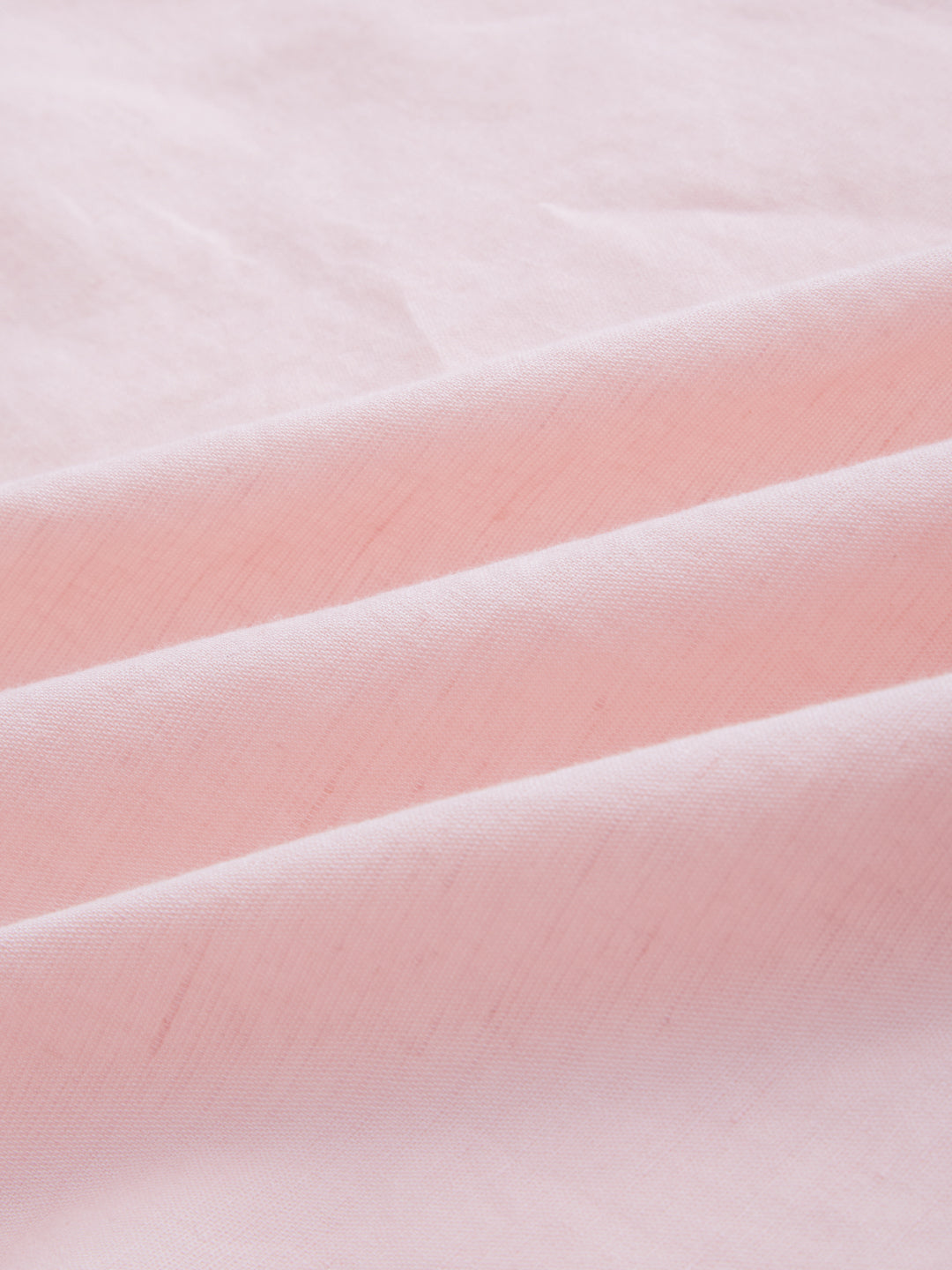 Mist Pink Linen Blend Stand Collar Oversized Shirt