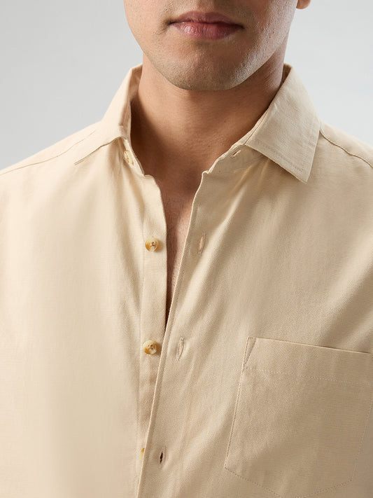 Beige Fineweave Everyday Shirt
