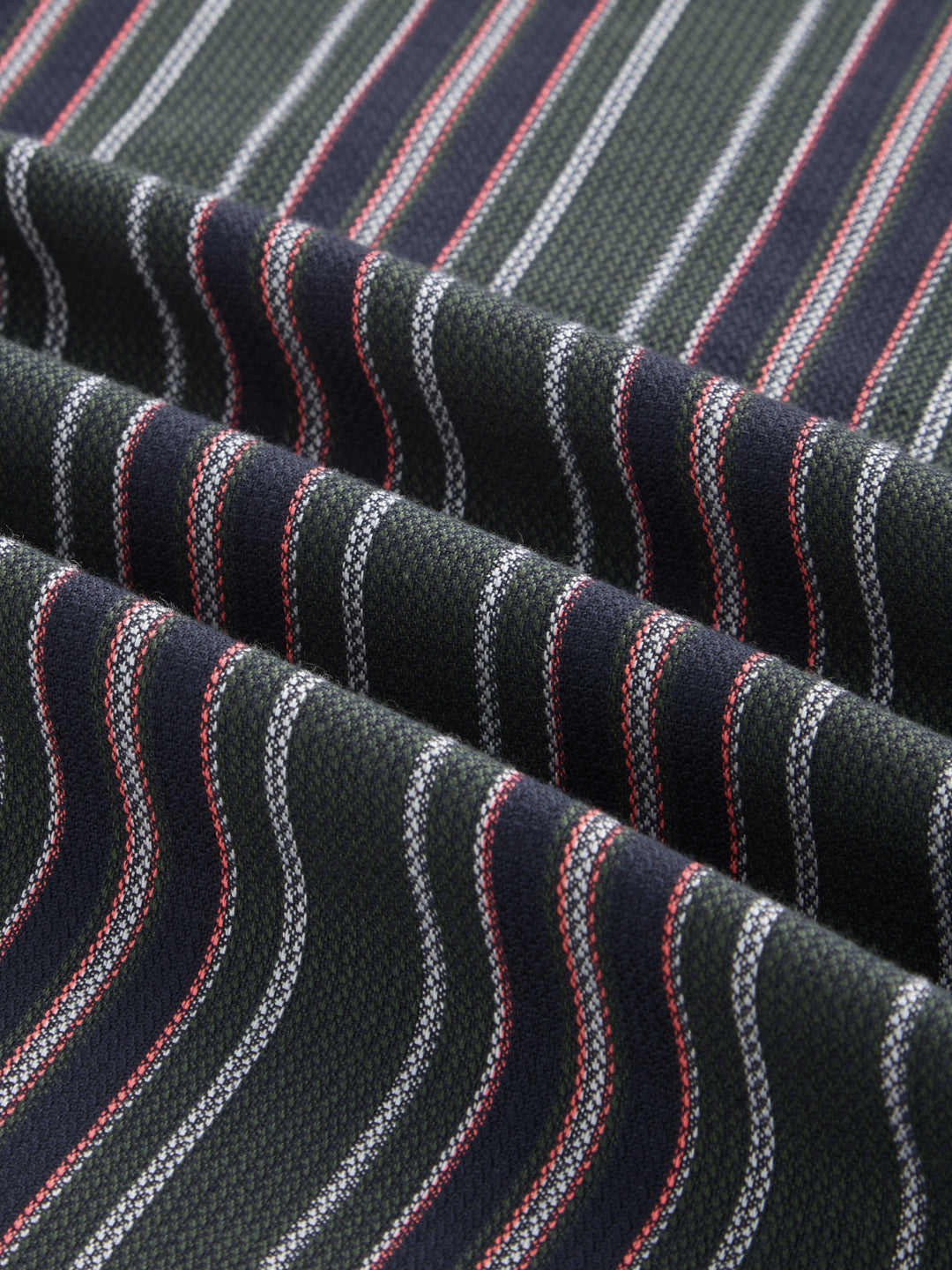 Olive & Navy Balanced Striped Shirt