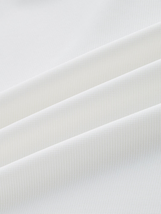 Snow White Oversized Polo Tencel Knit Shirt