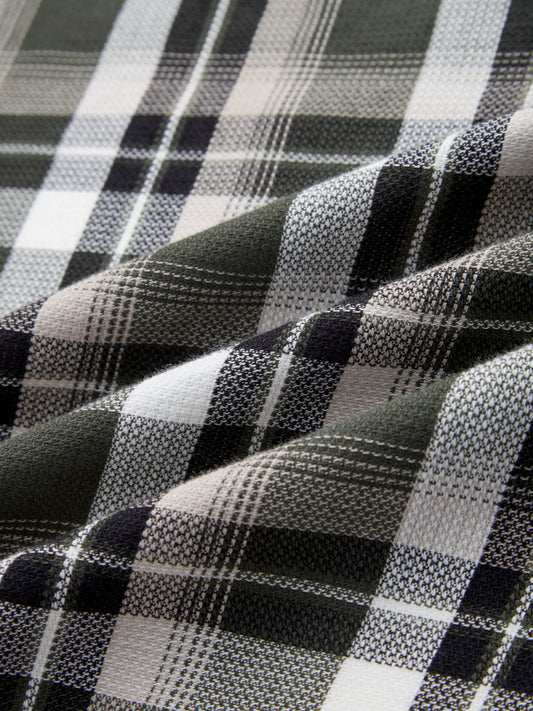 Classic Forest Green & White Plaid Checks Shirt