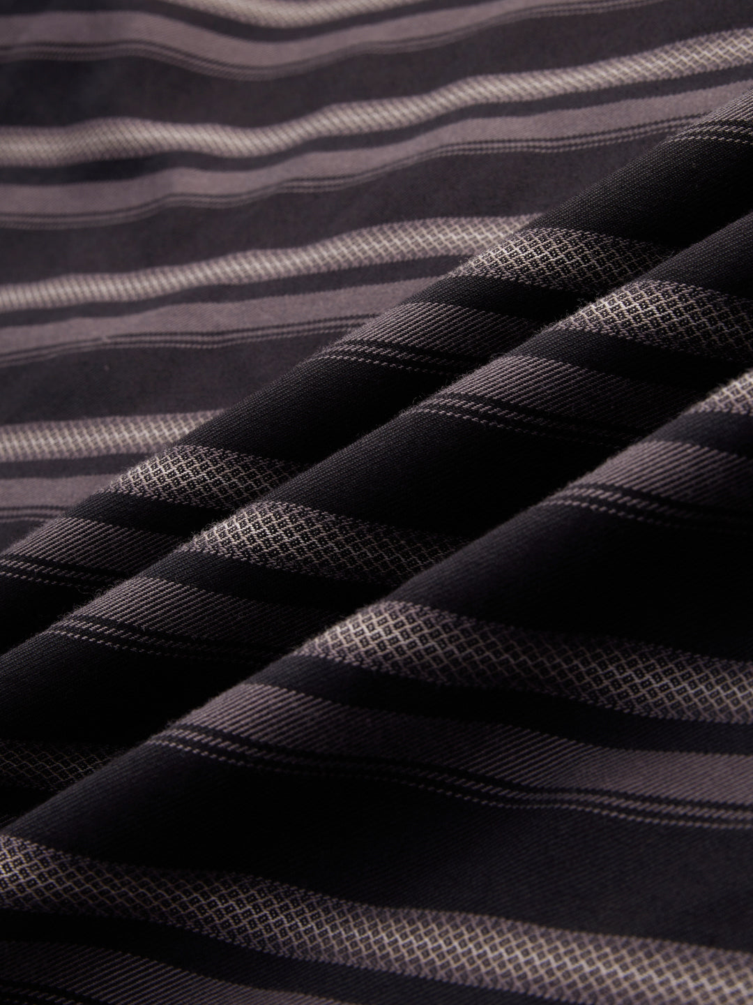 Black & Grey Broad Striped Shirt