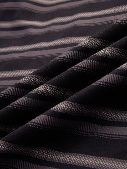Black & Grey Broad Striped Shirt