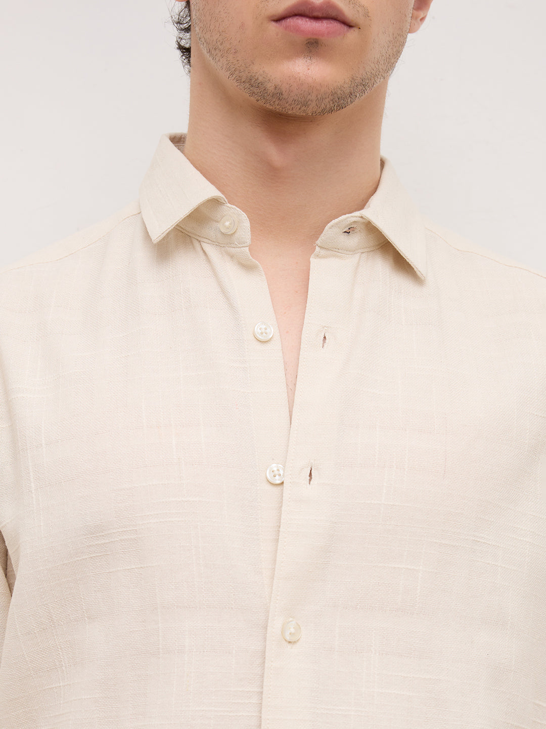 Off-White Crossgrain Micro Textured Shirt