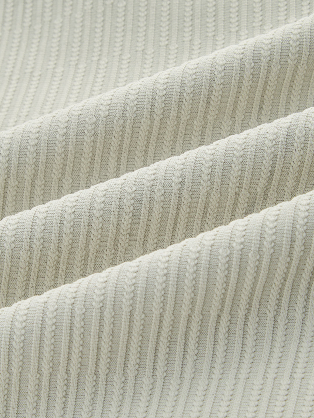 Sage Green Precision Ribbed Oversized Polo Knitted Shirt