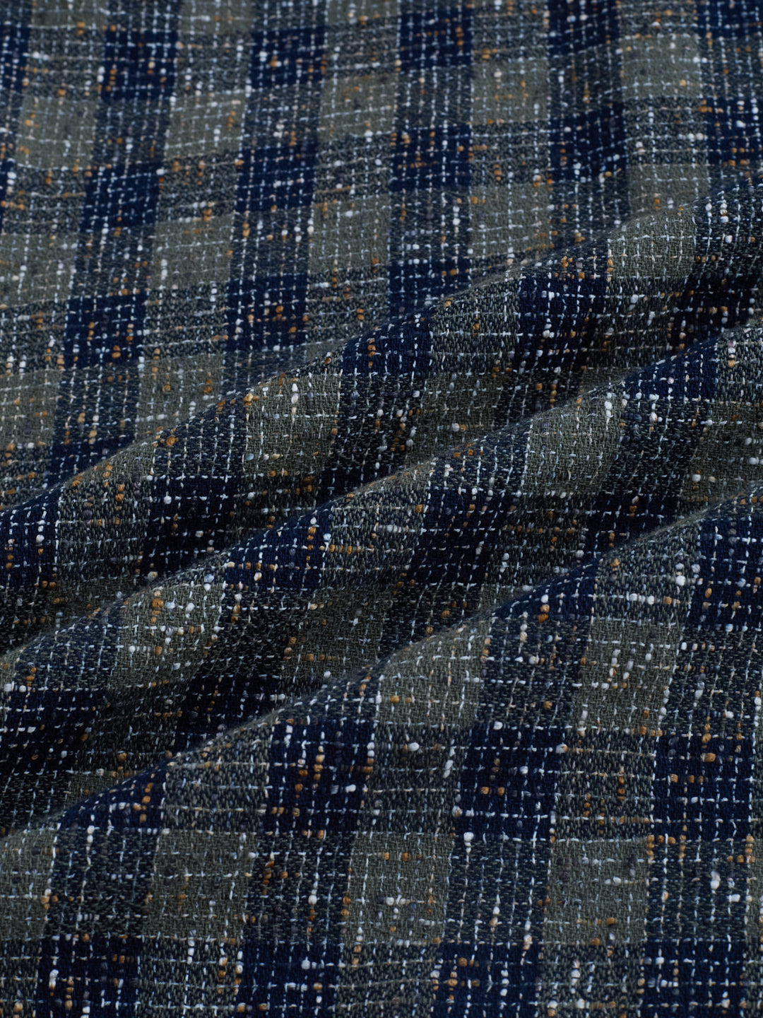 Riwaayat Glossy Olive Checked Oversized Crop Shirt