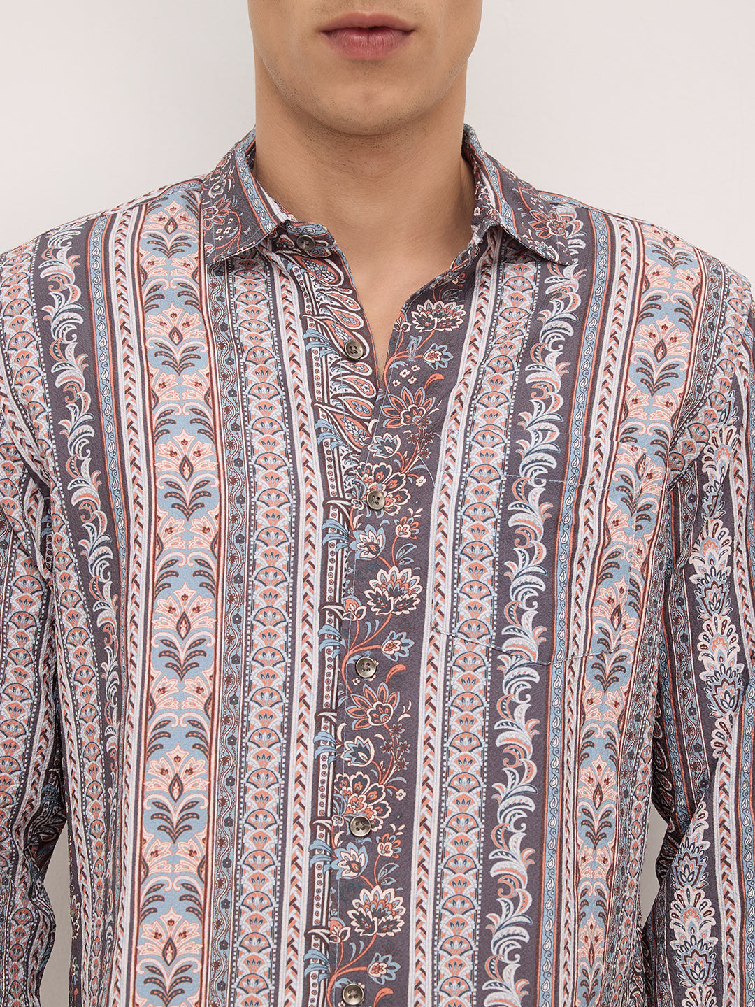 Multicolor Paisley Creased Shirt