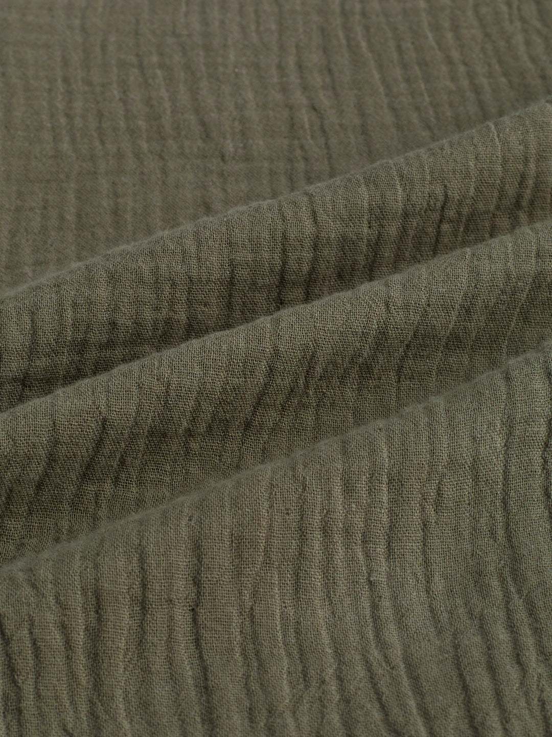 Olive Double Cloth Straight Fit Trousers
