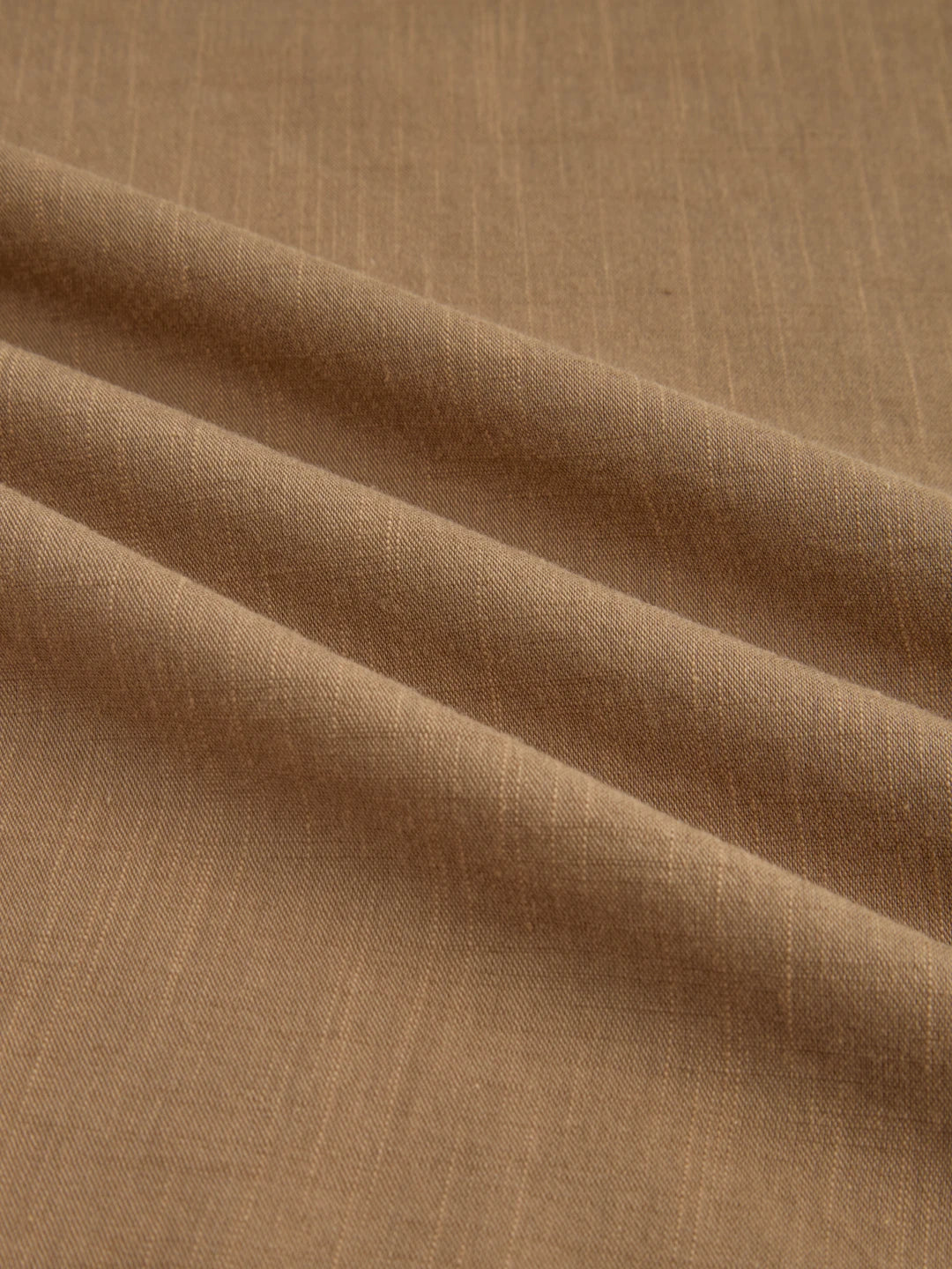 Khaki Slub Textured Center Seam Oversized Polo Shirt