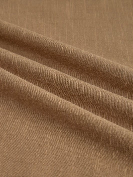 Khaki Slub Textured Center Seam Oversized Polo Shirt
