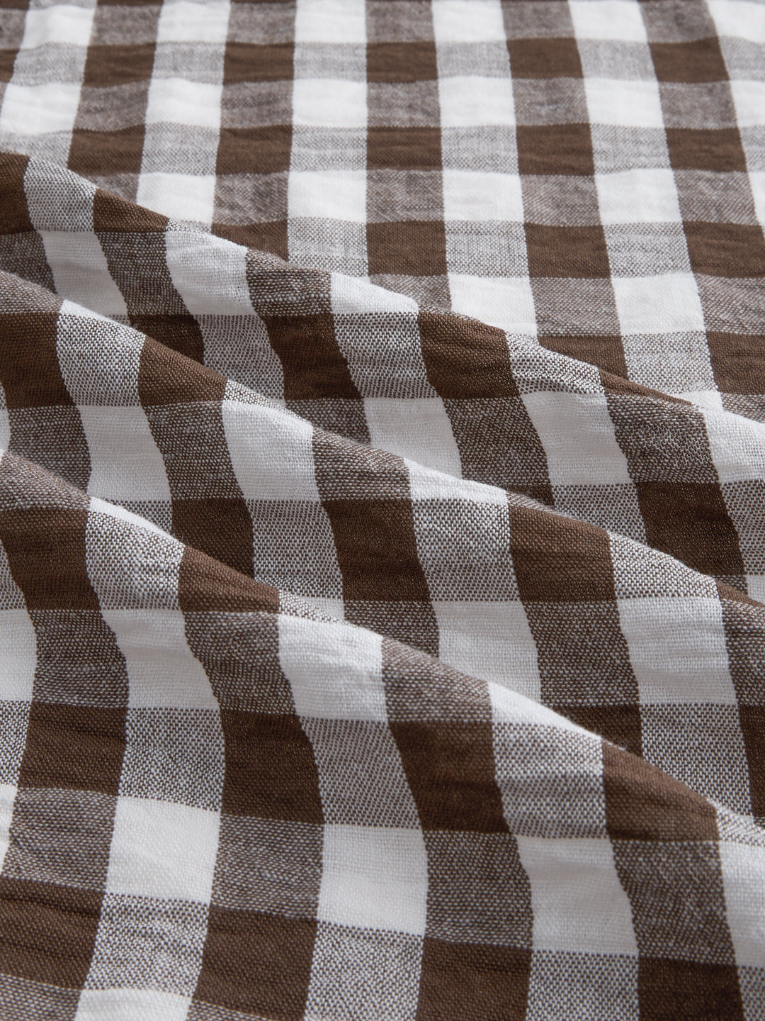 Cocoa Brown & White Gingham Checks Shirt