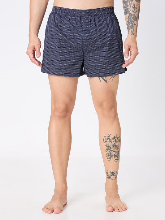 Arctic Checks Jacquard & Black Micro Dot Printed Boxers