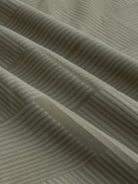 Intricate Olive Block Weave Knitted Shirt