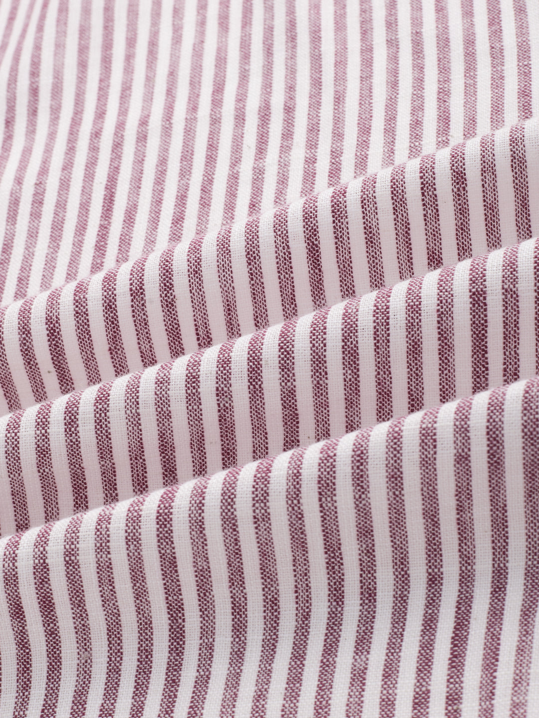 Rust Fine Candy Striped Boxy Fit Crop Shirt