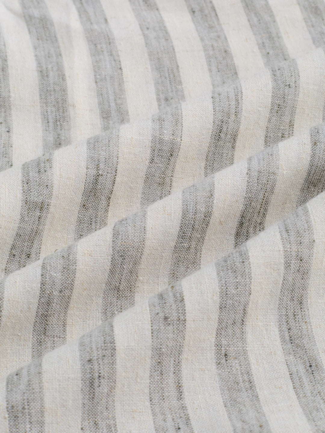 Olive & Ivory Striped Linen Blend Wide Leg Trousers