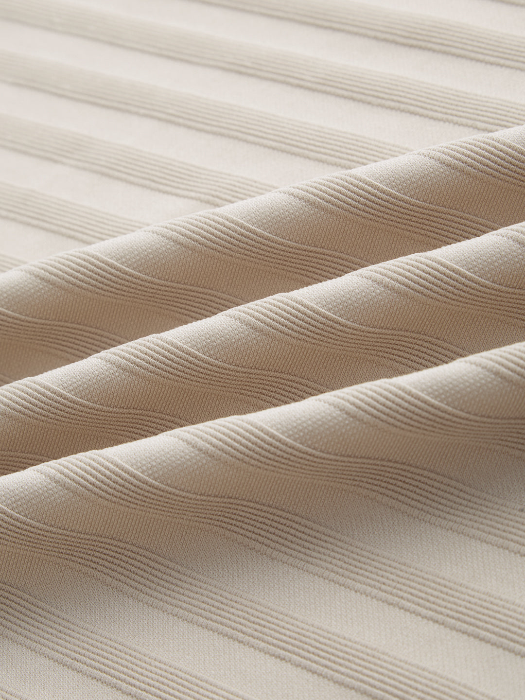 Sandstone Linear Rised Striped Textured Shirt