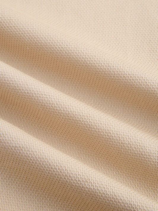 Sand Beige Micro Weave Kurta